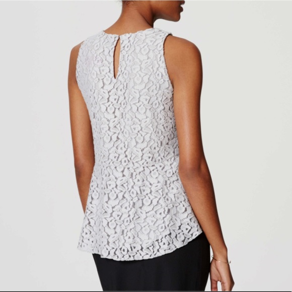 Grey peplum blouse printed Loft - Picture 2 of 5